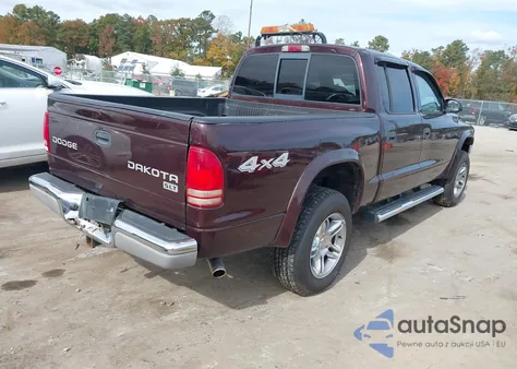 2004 Dodge Dakota Slt z USA, uszkodzony, nr VIN 1D7HG48NX4S691320